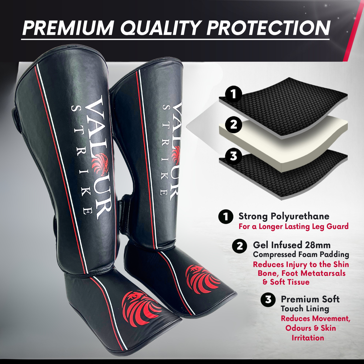 Kickboxing Shin Guards (Black)