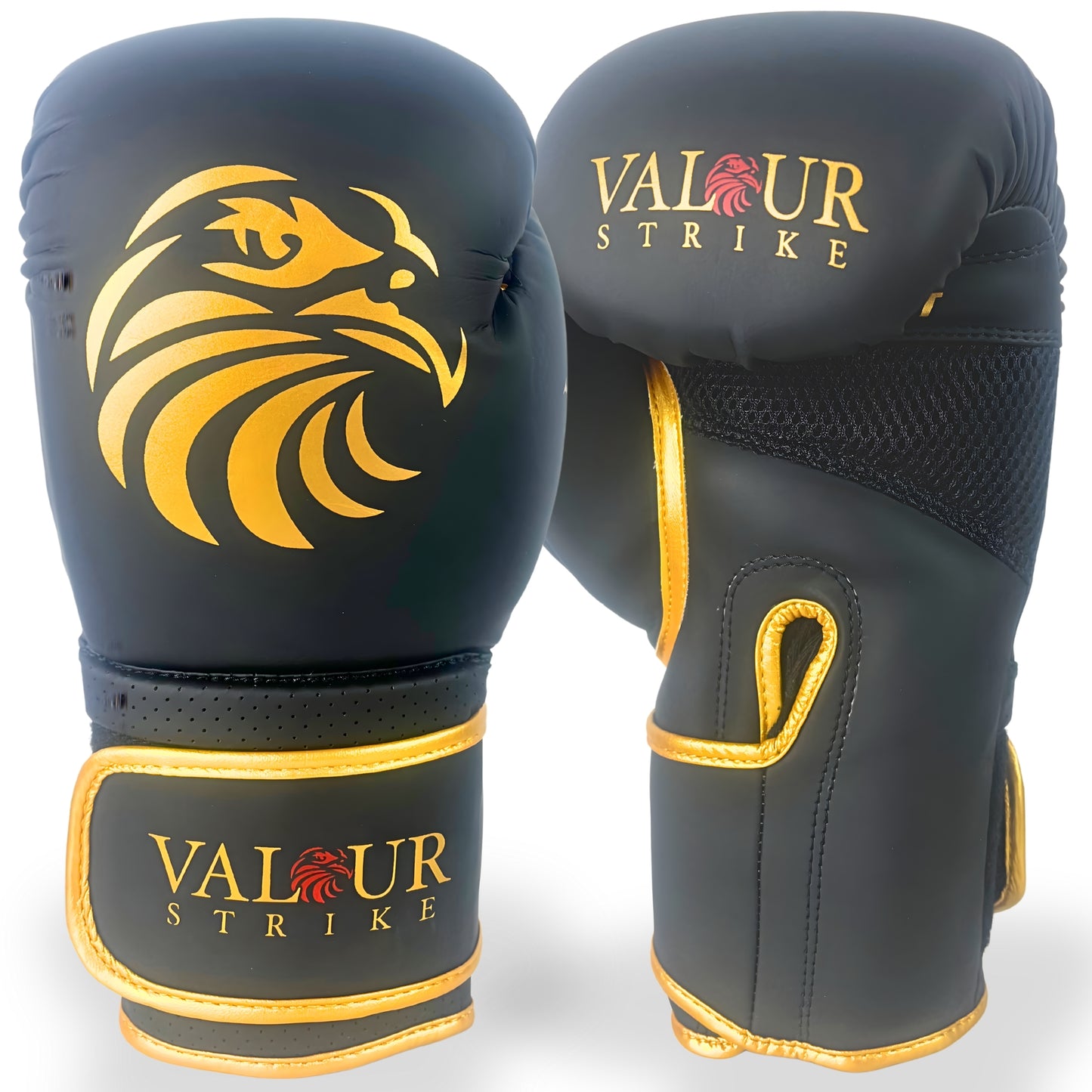NEW 2026 - Boxing Gloves Matte Black & Gold – Training & Sparring Gloves 10oz–16oz