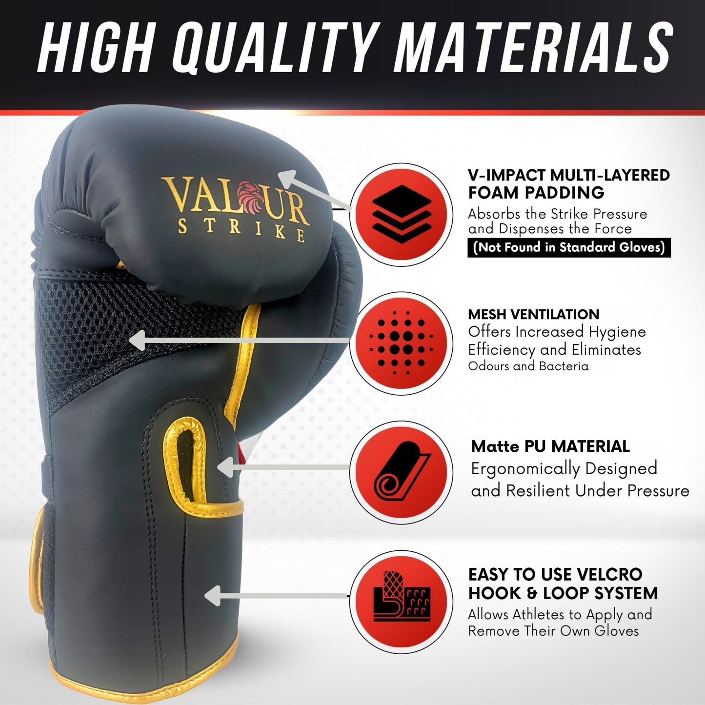 NEW 2026 - Boxing Gloves Matte Black & Gold – Training & Sparring Gloves 10oz–16oz