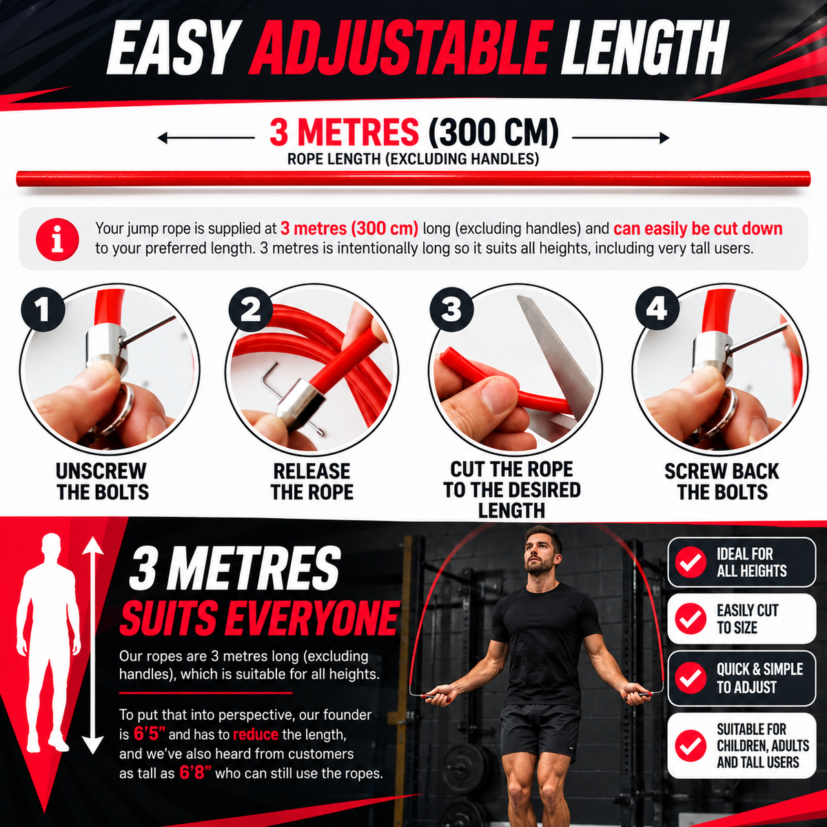 Hextreme 6-in-1 Weighted Skipping Rope Set