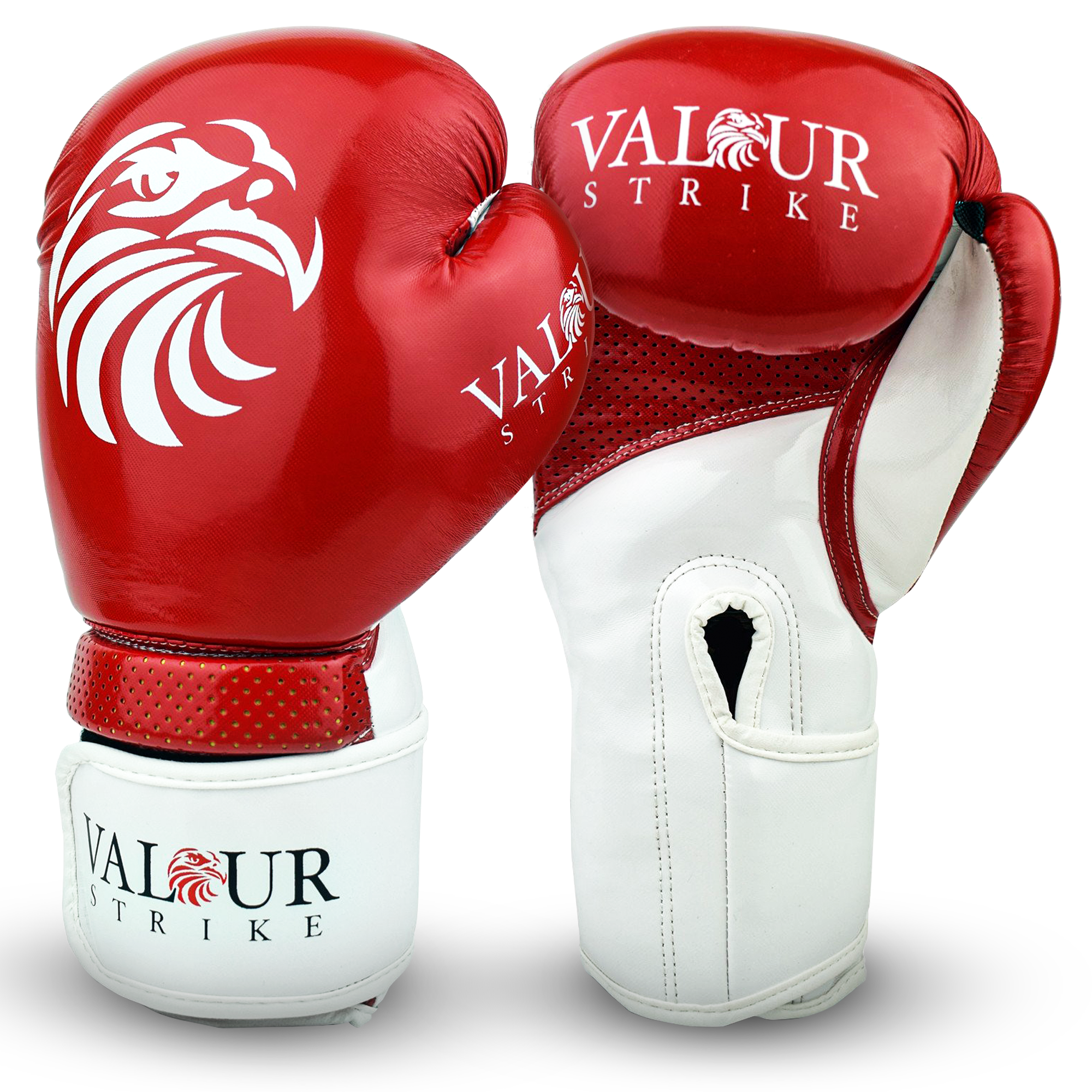 Red boxing gloves by valour strike