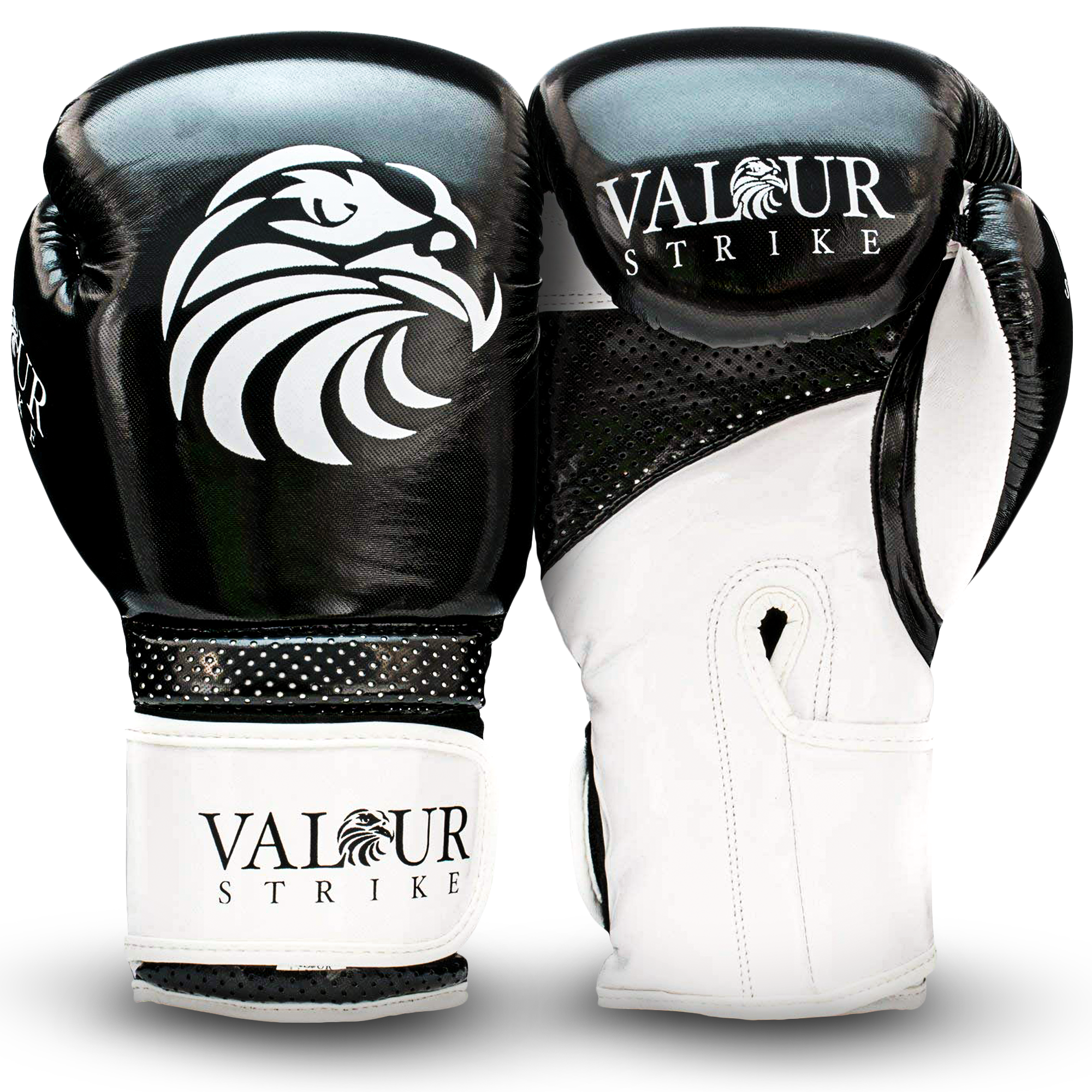 black boxing gloves by valour strike for boxing kickboxing mma combat sports