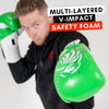 Load image into Gallery viewer, man punching in green boxing gloves UK