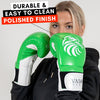 Load image into Gallery viewer, Woman in clean green boxing gloves