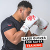 man in white boxing gloves