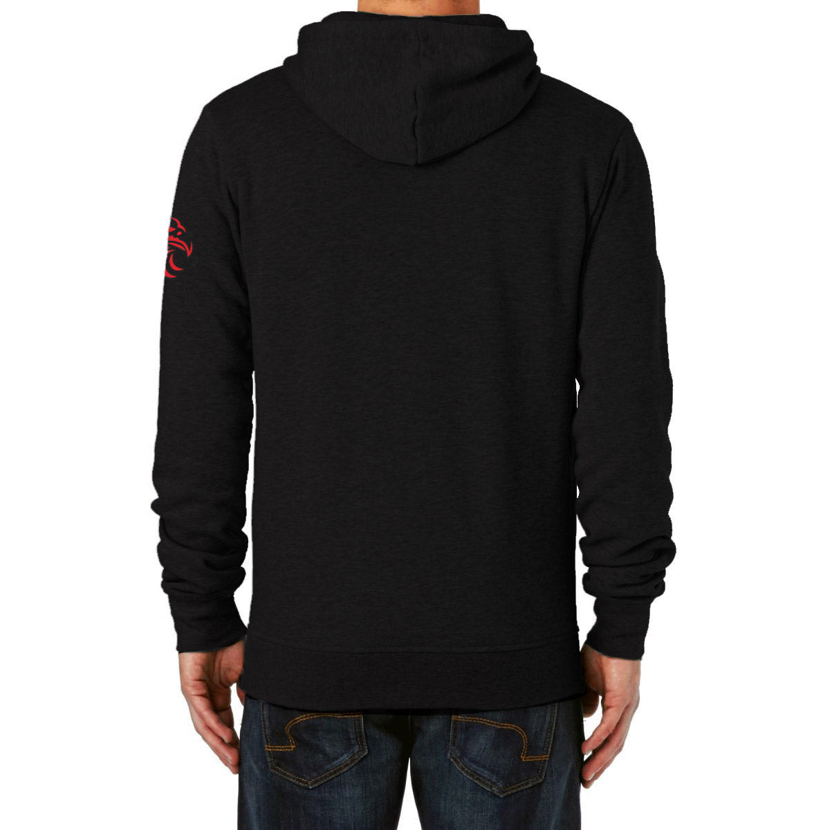 black sports hoodie